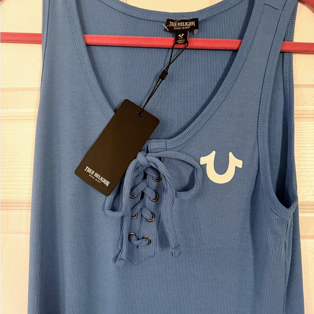 True Religion Blue midi dress NWT - Picture 4 of 15